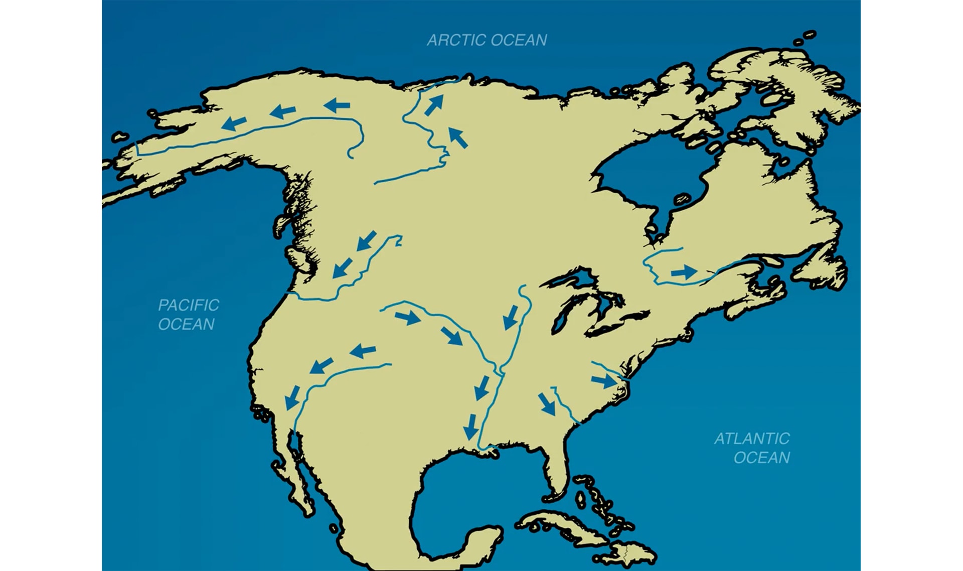 If you floated down a river, where would you end up?