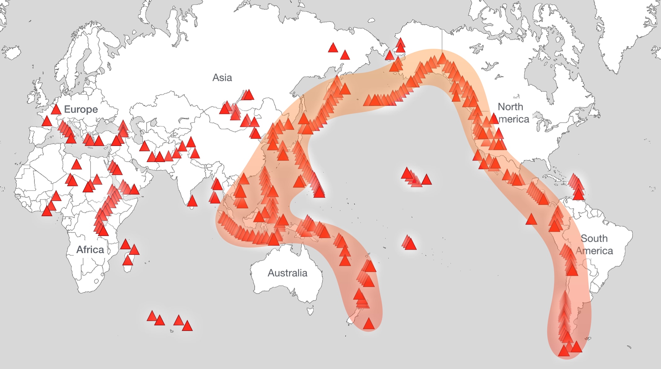 volcanoesonworldmap