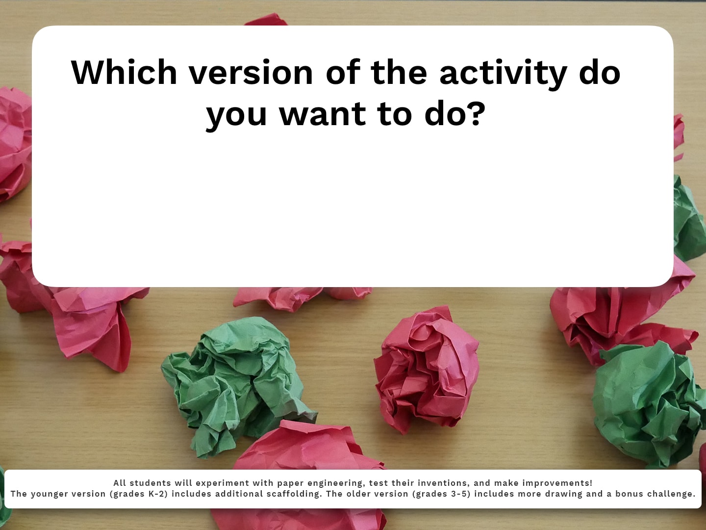 Select Activity