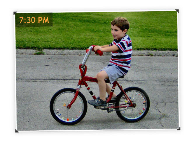 Kid on bike